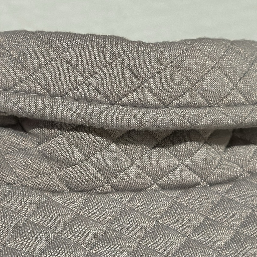 TORRID PEBBLE GREY QUILTED‎ KNIT MOTO JACKET - 2 - Picture 9 of 10